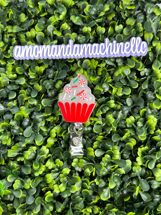 Christmas Cupcake Badge Reel