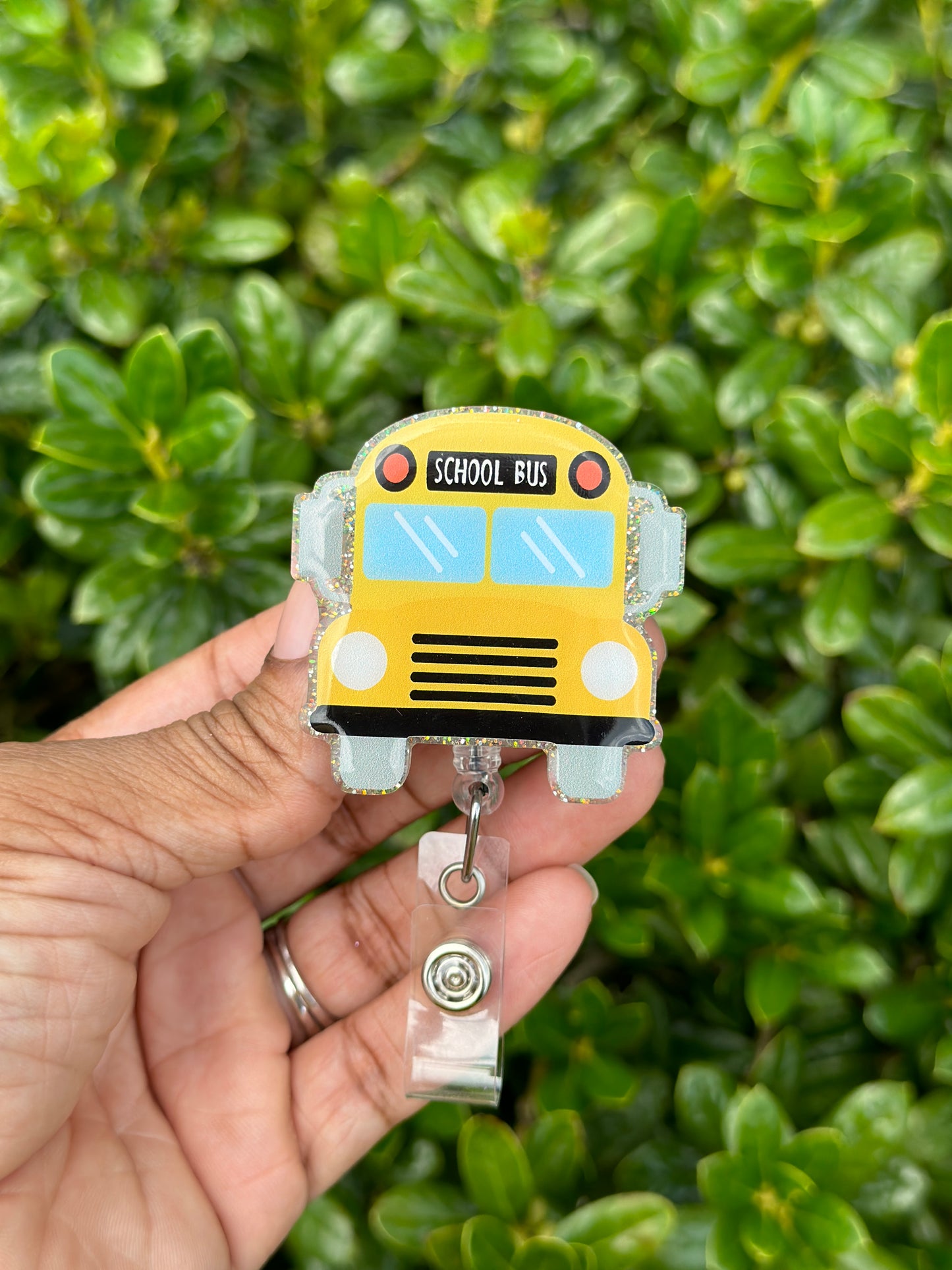 School Bus Badge Reel