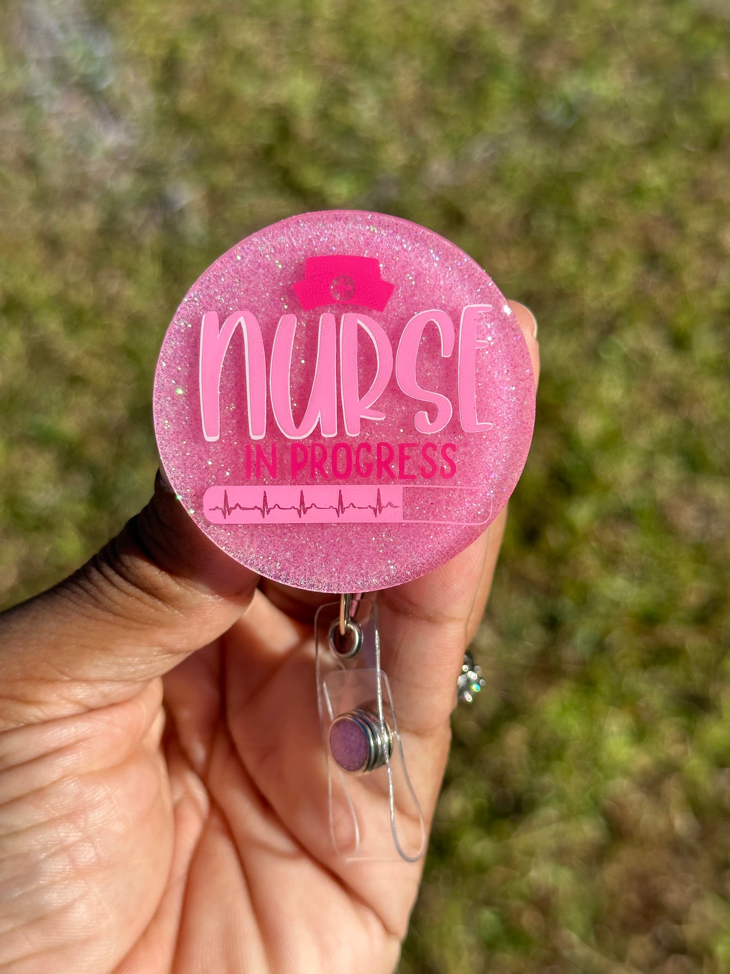 Nurse In Progress Badge Reel (circle)