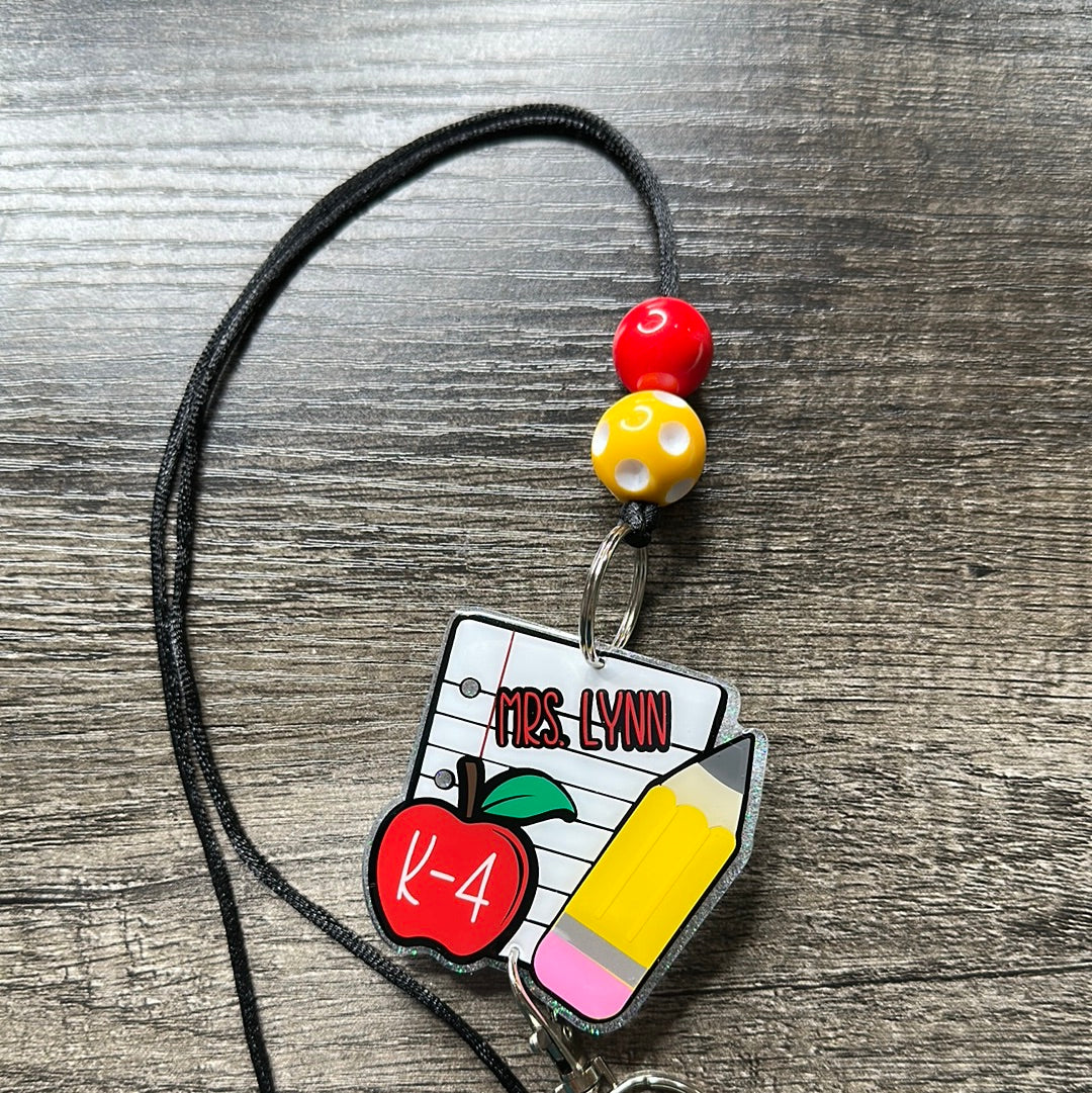 Notebook Teacher Lanyard