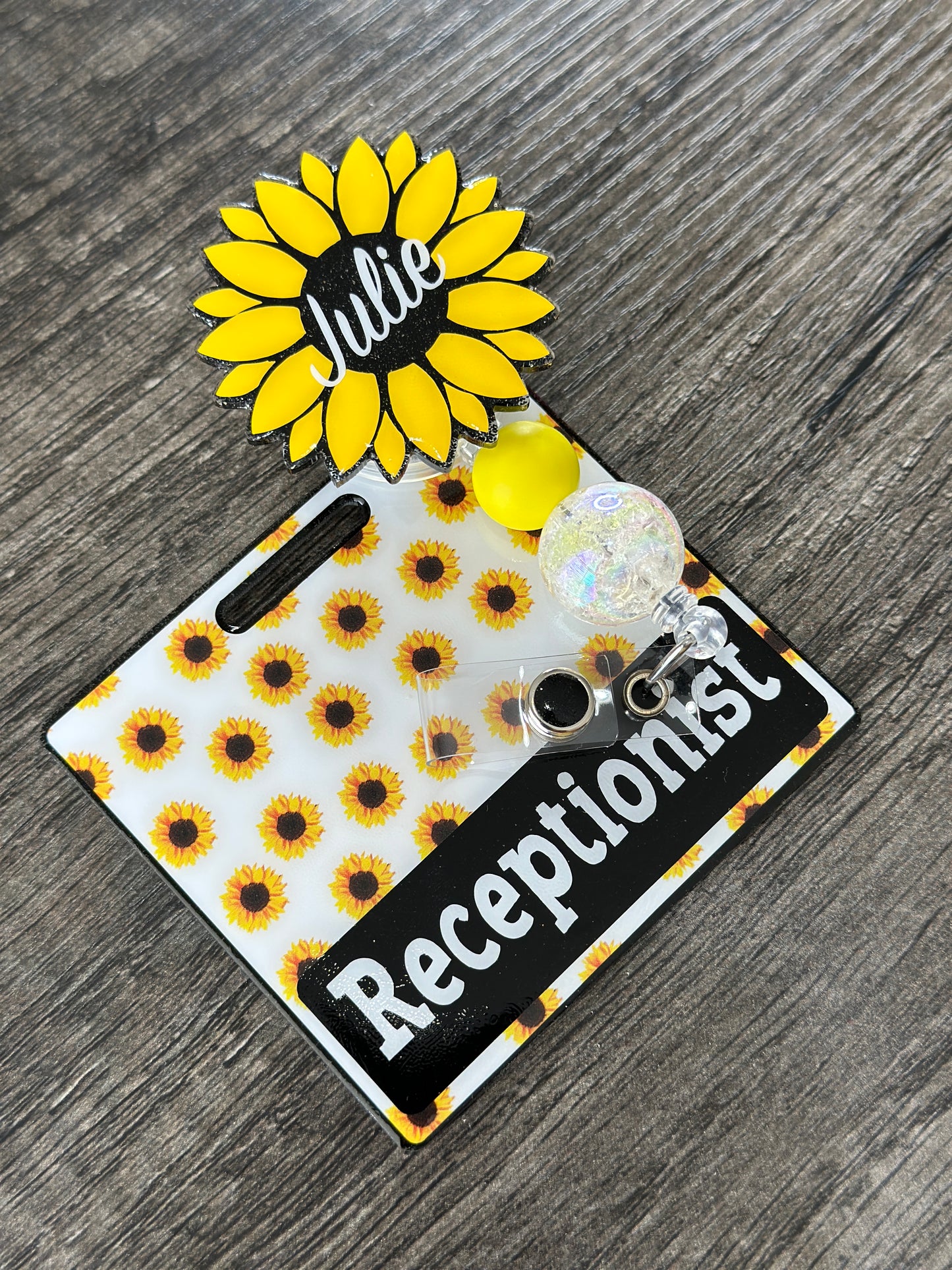 Sunflower Badge Reel