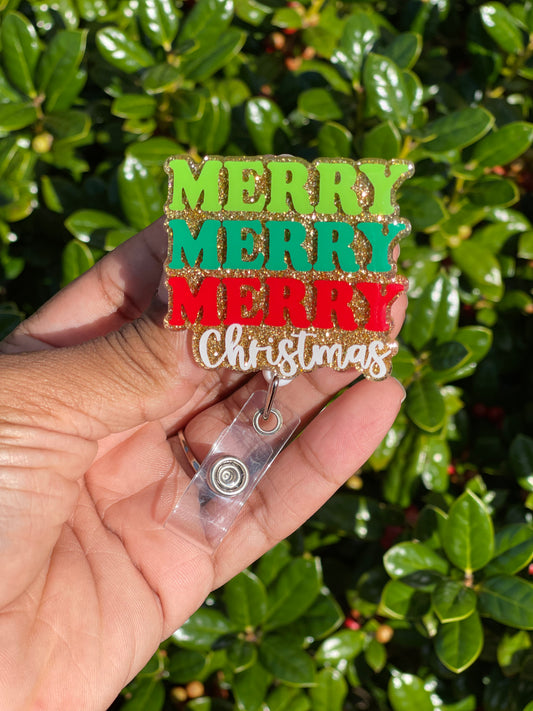 Merry Christmas Badge Reel