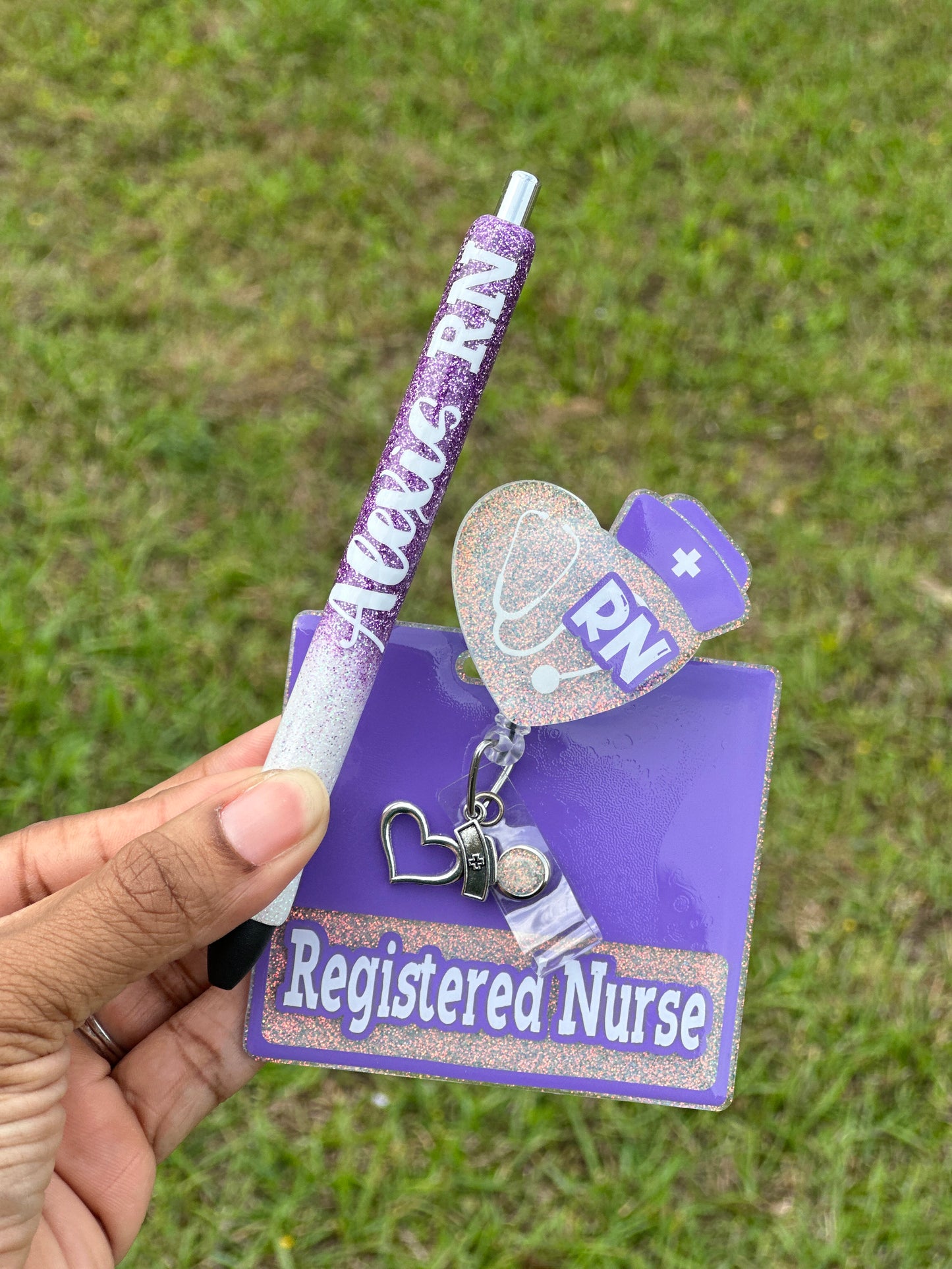 RN (nurse hat) Badge Reel